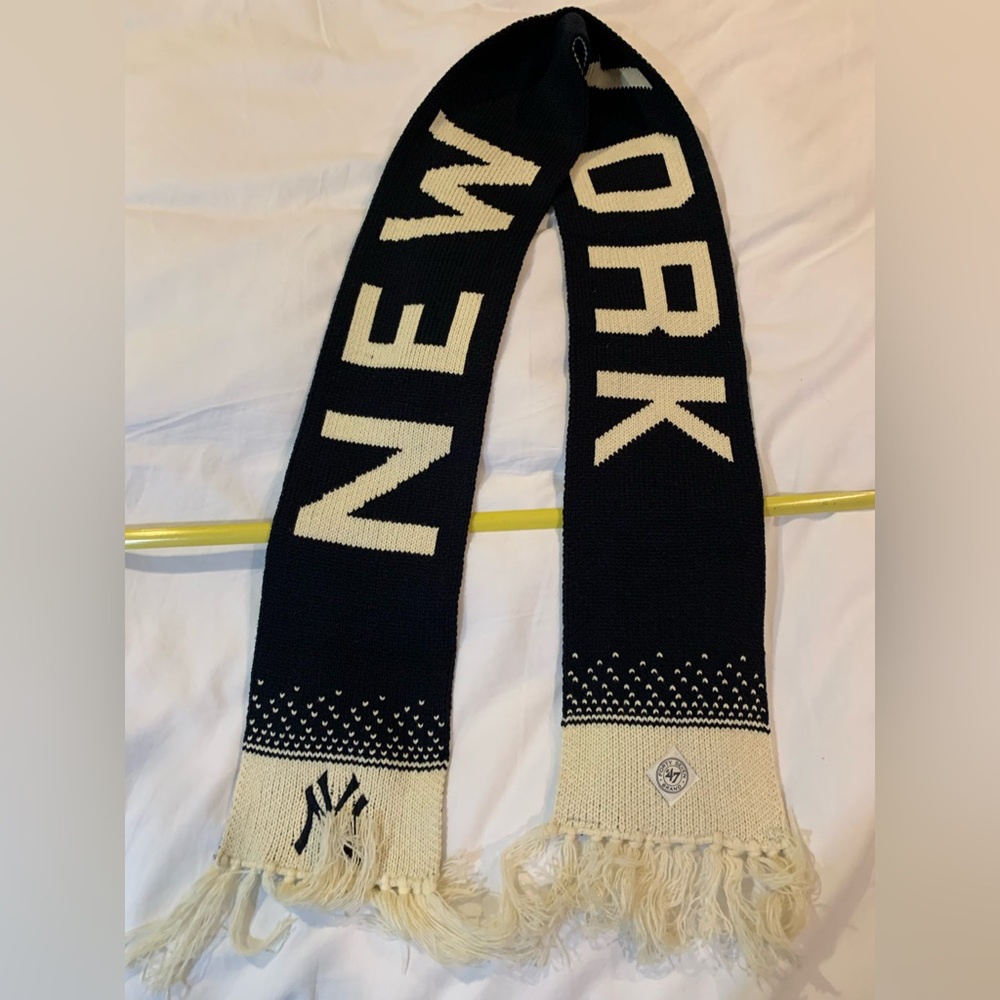 Retro New York Yankee blue and white scarf by Forty Seven Brand
